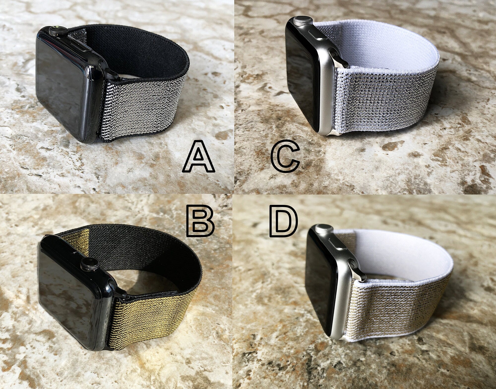 Apple Sparkling Stretch Band Strap for iWatch All Series 38mm 40mm 41mm 42mm 44mm 45mm 49mm Case Fancy Modern Elastic Bracelet